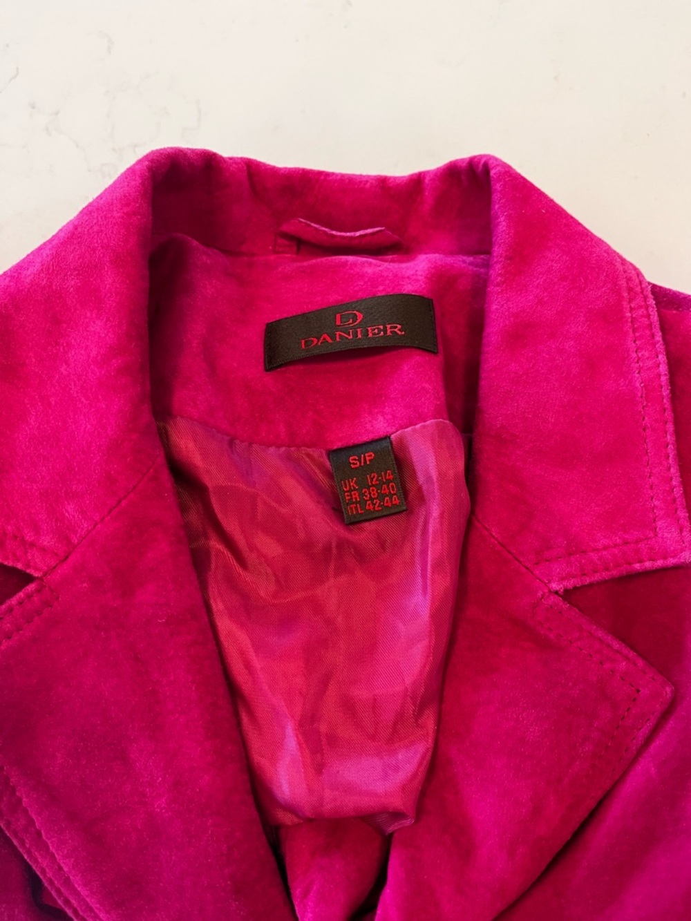 EUC Danier Women's Pink Suede Coat (M-L) - Picture 7 of 10